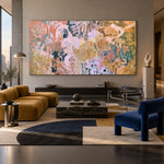 Petal Color Orchestra - interior setting 3 - expressive contemporary art painting