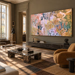 Petal Color Orchestra - interior setting 4 - expressive contemporary art painting