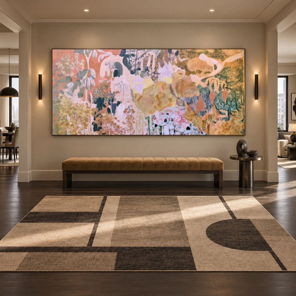 Petal Color Orchestra - interior setting 8 - expressive contemporary art painting
