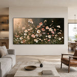 Petals After Sundown - front-view living-room hero - expressive contemporary art painting