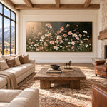 Petals After Sundown - interior setting 4 - expressive contemporary art painting