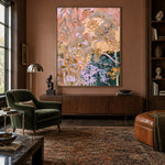 Petals in Pastel Motion - interior setting 6 - expressive contemporary art painting