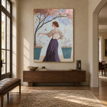 Petals on Her Sleeve - interior setting 8 - expressive contemporary art painting
