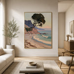 Pine Over Pastel Tides - interior setting 3 - expressive contemporary art painting