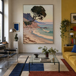 Pine Over Pastel Tides - interior setting 4 - expressive contemporary art painting