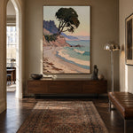 Pine Over Pastel Tides - interior setting 6 - expressive contemporary art painting