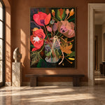 Poppies in Full Voice - interior setting 5 - expressive contemporary art painting