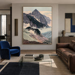 Ridges Above Drifting Mist - interior setting 4 - expressive contemporary art painting