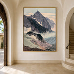 Ridges Above Drifting Mist - interior setting 5 - expressive contemporary art painting