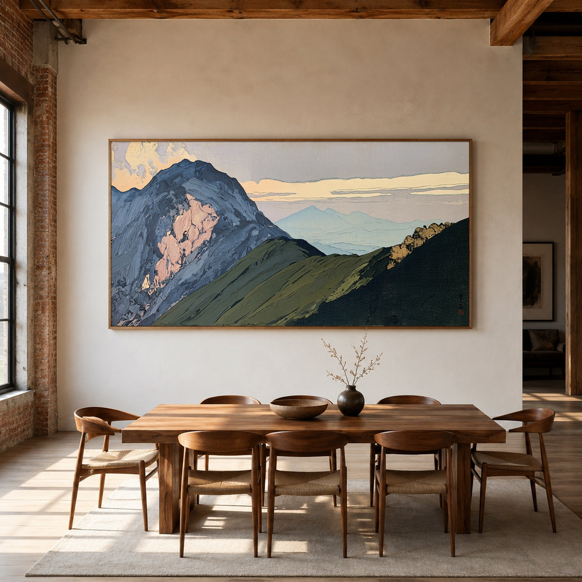 Ridges Before Daybreak - interior setting 7 - expressive contemporary art painting