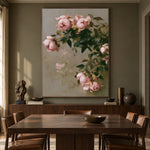 Roses in Gentle Air - interior setting 6 - expressive contemporary art painting