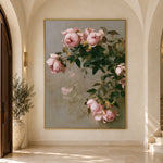 Roses in Gentle Air - interior setting 7 - expressive contemporary art painting