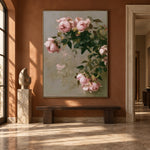 Roses in Gentle Air - interior setting 8 - expressive contemporary art painting