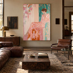 Rosewater Afternoon - interior setting 4 - expressive contemporary art painting