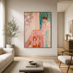 Rosewater Afternoon - interior setting 5 - expressive contemporary art painting