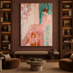 Rosewater Afternoon - interior setting 7 - expressive contemporary art painting