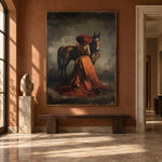 Rust and Quiet Reins - interior setting 7 - expressive contemporary art painting
