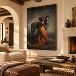 Rust and Quiet Reins - interior setting 8 - expressive contemporary art painting