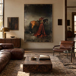 Rust Velvet Companion - interior setting 3 - expressive contemporary art painting