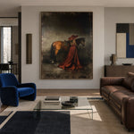 Rust Velvet Companion - interior setting 4 - expressive contemporary art painting