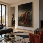 Rust Velvet Companion - interior setting 5 - expressive contemporary art painting