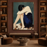 Sheltered in Stillness - interior setting 4 - expressive contemporary art painting
