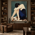 Sheltered in Stillness - interior setting 5 - expressive contemporary art painting