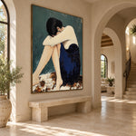 Sheltered in Stillness - interior setting 8 - expressive contemporary art painting