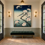 Songbird in Pale Bloom - interior setting 3 - expressive contemporary art painting