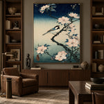 Songbird in Pale Bloom - interior setting 6 - expressive contemporary art painting