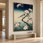 Songbird in Pale Bloom - interior setting 8 - expressive contemporary art painting