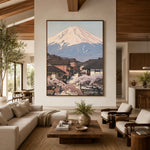 Spring Village Below Fuji - interior setting 3 - expressive contemporary art painting