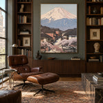 Spring Village Below Fuji - interior setting 5 - expressive contemporary art painting