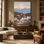Spring Village Below Fuji - interior setting 8 - expressive contemporary art painting