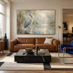 Stillness Beside the Water - interior setting 04 - expressive contemporary art painting