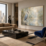 Stillness Beside the Water - interior setting 06 - expressive contemporary art painting