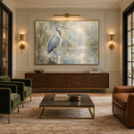 Stillness Beside the Water - interior setting 07 - expressive contemporary art painting