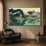 Stillwater Blossom Shore - interior setting 7 - expressive contemporary art painting