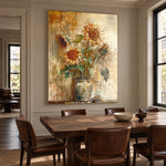 Sunflowers Keep the Light - interior setting 4 - expressive contemporary art painting