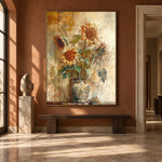 Sunflowers Keep the Light - interior setting 6 - expressive contemporary art painting