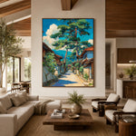 Sunshine Along Pine Street - interior setting 3 - expressive contemporary art painting