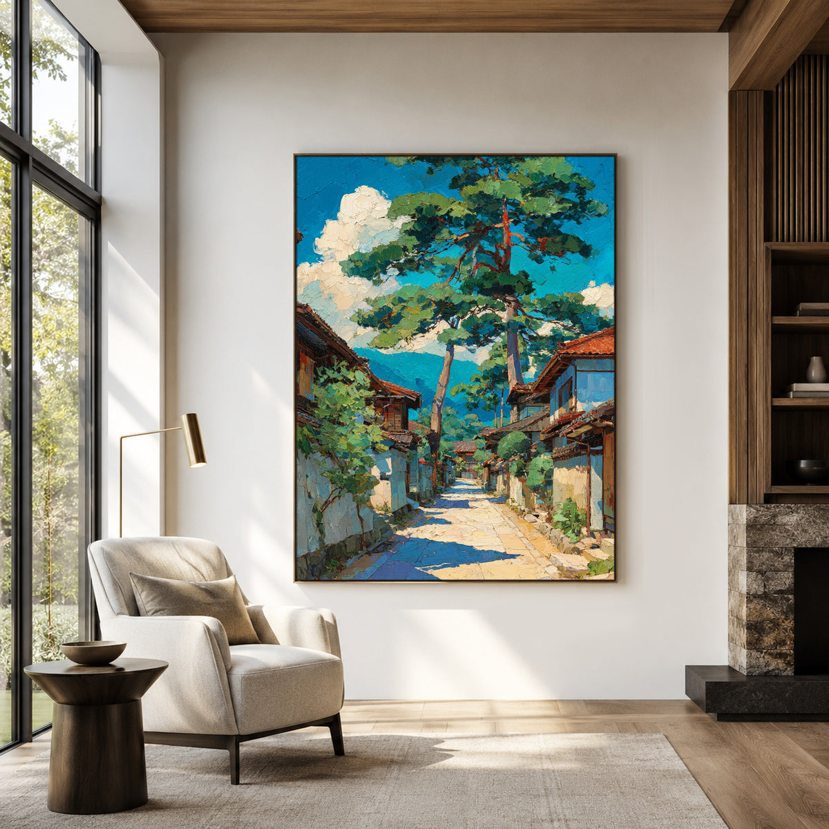 Sunshine Along Pine Street - interior setting 4 - expressive contemporary art painting