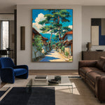 Sunshine Along Pine Street - interior setting 6 - expressive contemporary art painting