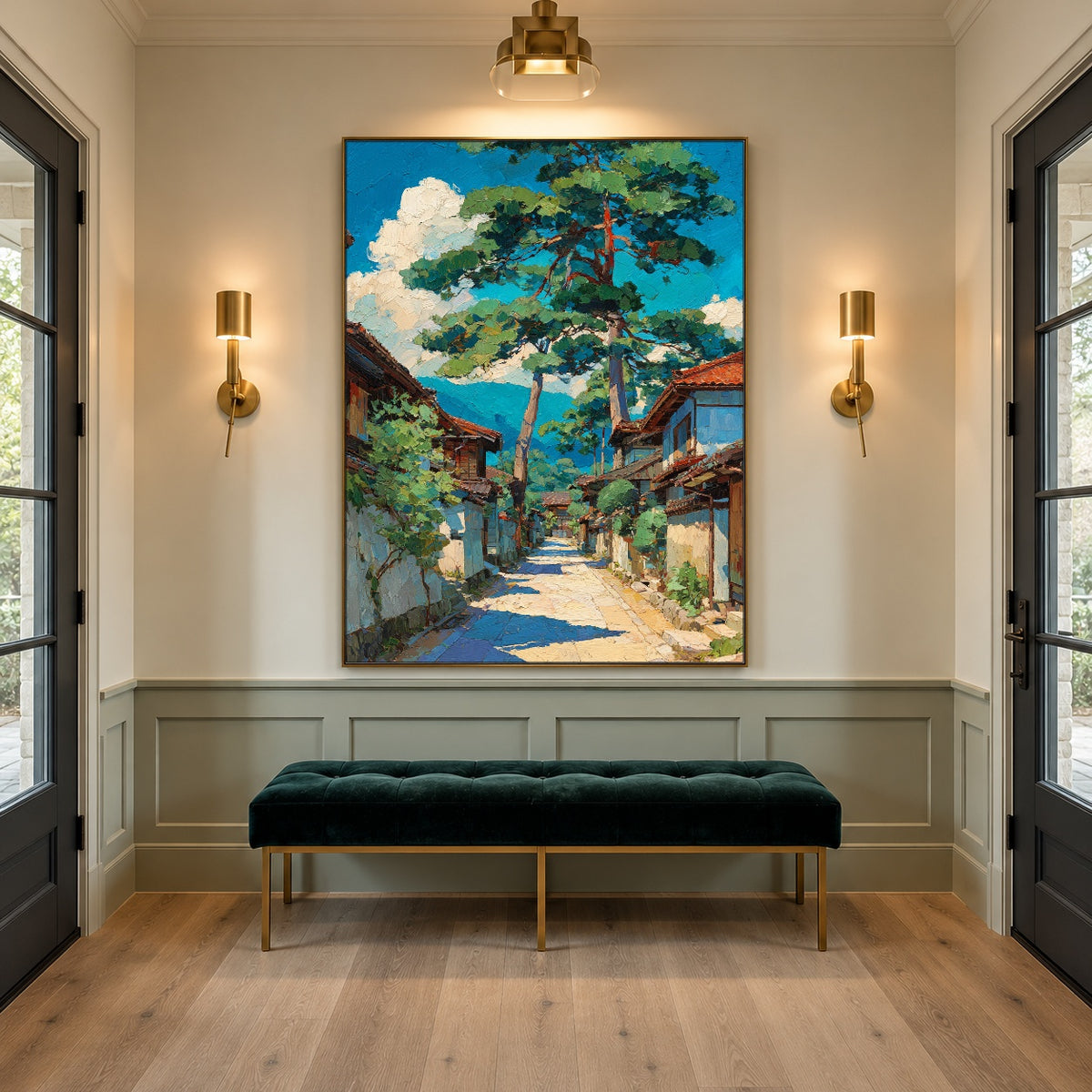 Sunshine Along Pine Street - interior setting 7 - expressive contemporary art painting