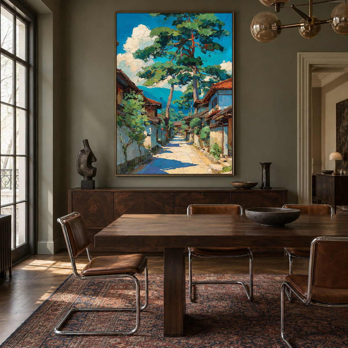 Sunshine Along Pine Street - interior setting 8 - expressive contemporary art painting