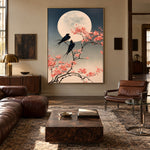 Swallows Beneath Blossom Moon - interior setting 7 - expressive contemporary art painting