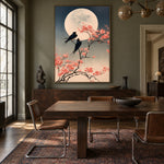 Swallows Beneath Blossom Moon - interior setting 8 - expressive contemporary art painting