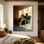 The Afternoon Stays Open - interior setting 5 - expressive contemporary art painting