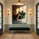 The Afternoon Stays Open - interior setting 6 - expressive contemporary art painting