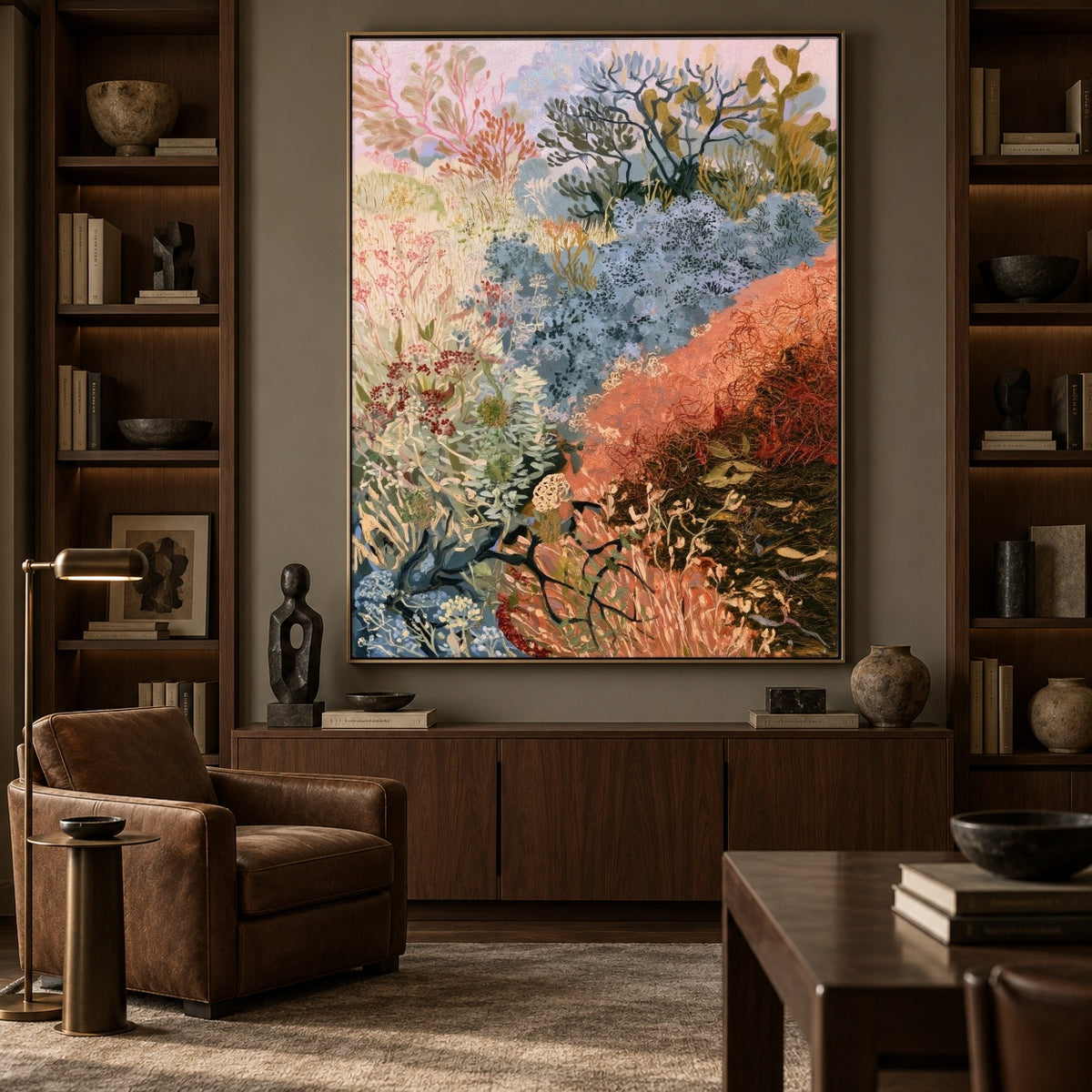 The Colorful Garden Trail - interior setting 4 - expressive contemporary art painting